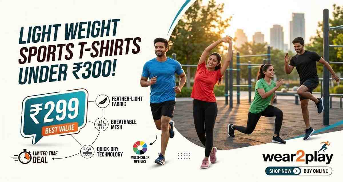 Light weight Sports T-shirts under 300 for Hot Weather