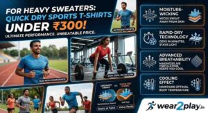 Quick Dry Sports T-shirts under 300 for Heavy Sweater