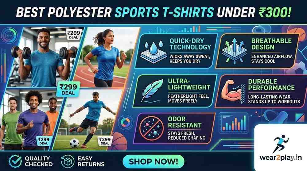 Best Polyester Sports T-shirts under 300