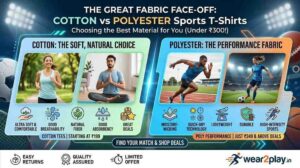 Cotton vs Polyester Sports T-shirts under 300
